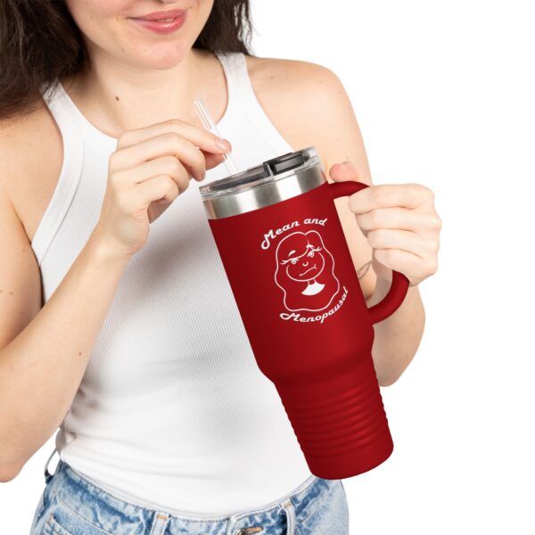 Funny Insulated Resting Bitch Face Travel Mug: Hot & Cold - Red