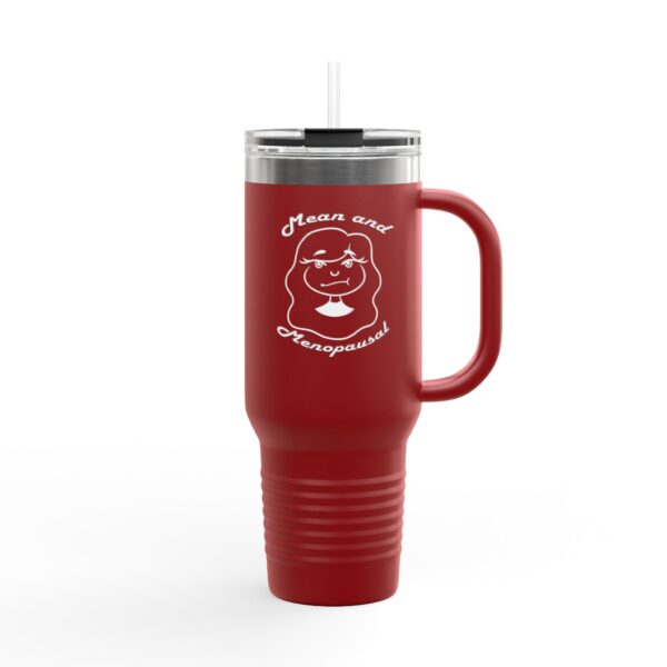 Funny Insulated Resting Bitch Face Travel Mug: Hot & Cold - Red