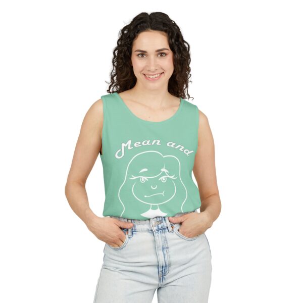 Women’s Tank Top by Mean & Menopausal in Island Reef – front view