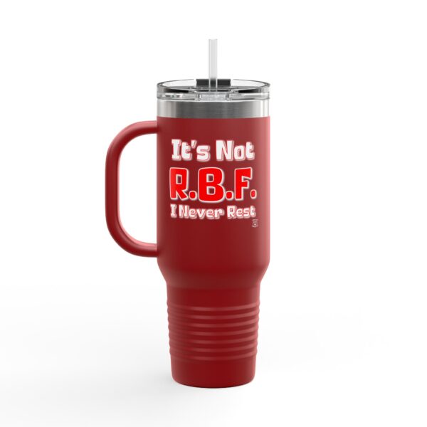Red Funny Insulated Resting Bitch Face Travel Mug: Hot & Cold