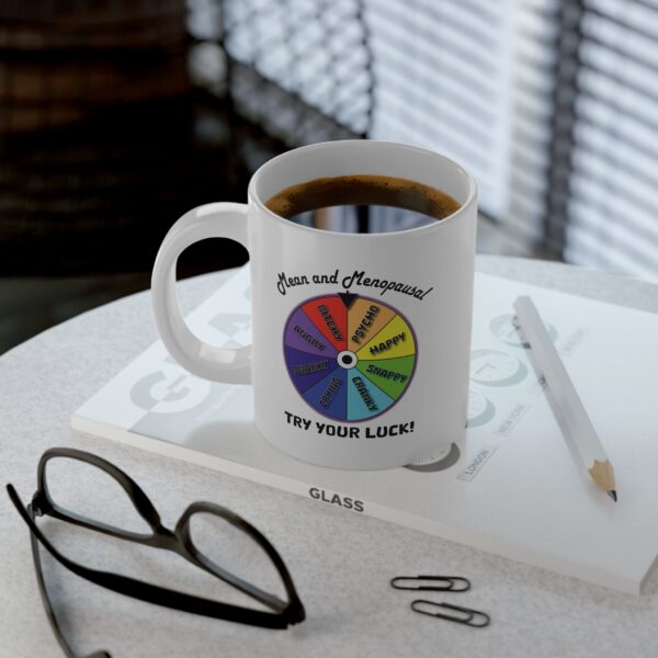 Try Your Luck Mean and Menopausal Jumbo Mug 20oz Funny Oversized Coffee Cup for Strong Women - Menopause Gifts