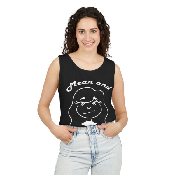 Women’s Tank Top by Mean & Menopausal in Black – front view