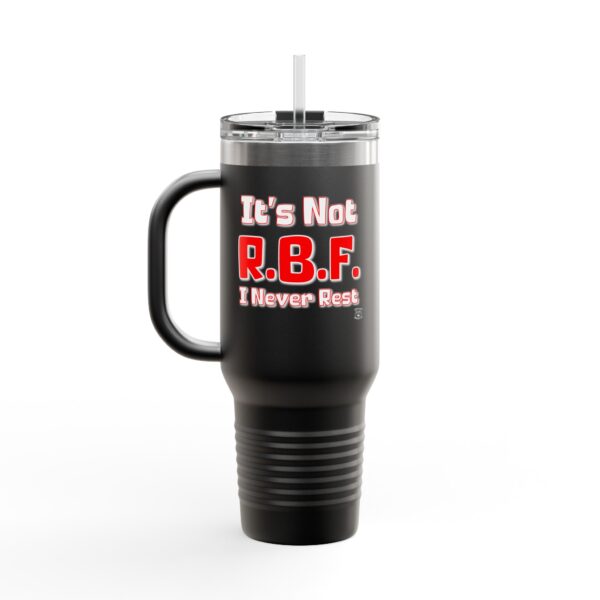 Funny Insulated Resting Bitch Face Travel Mug: Hot & Cold, Color Black