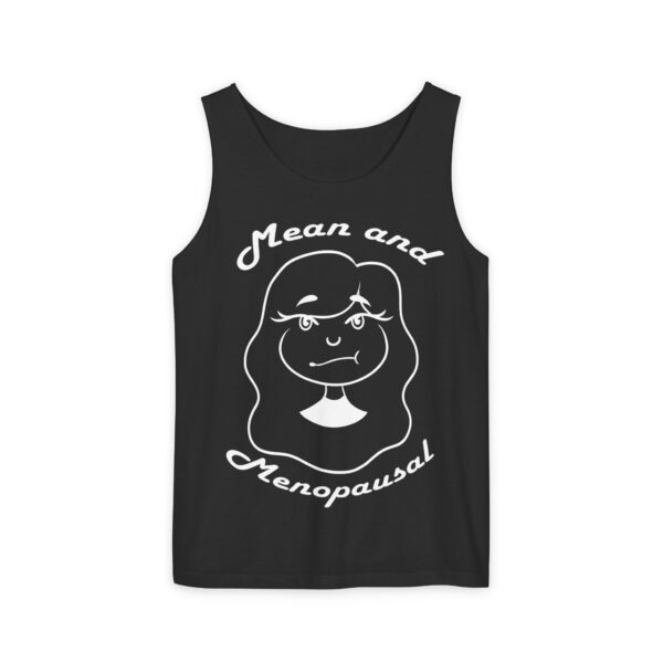 Women’s Tank Top by Mean & Menopausal in Black – front view