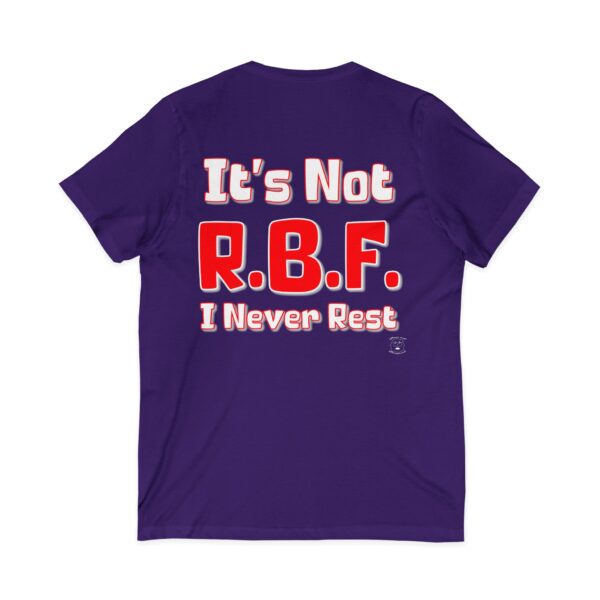 It’s Not RBF T-Shirt | Funny V-Neck Tee by Mean and Menopausal, Purple, Back