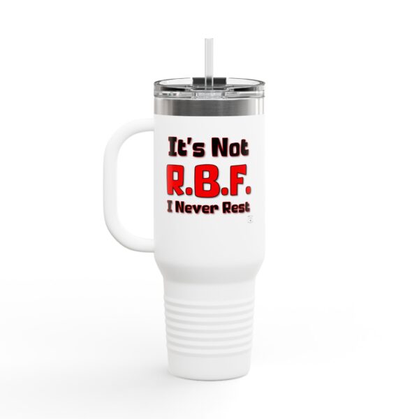 White Funny Insulated Resting Bitch Face Travel Mug: Hot & Cold
