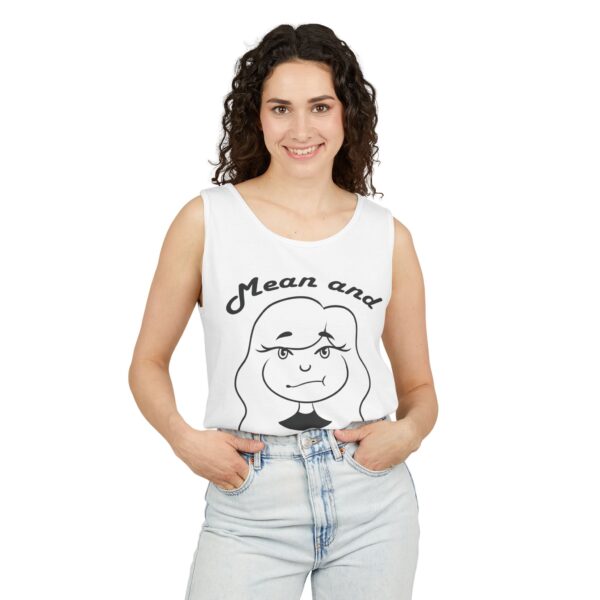 Women’s Tank Top by Mean & Menopausal in White – front view