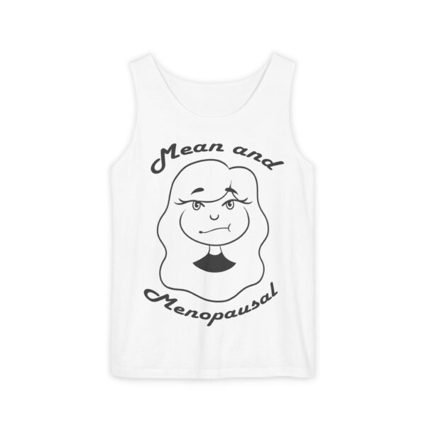 Women’s Tank Top by Mean & Menopausal in White – front view