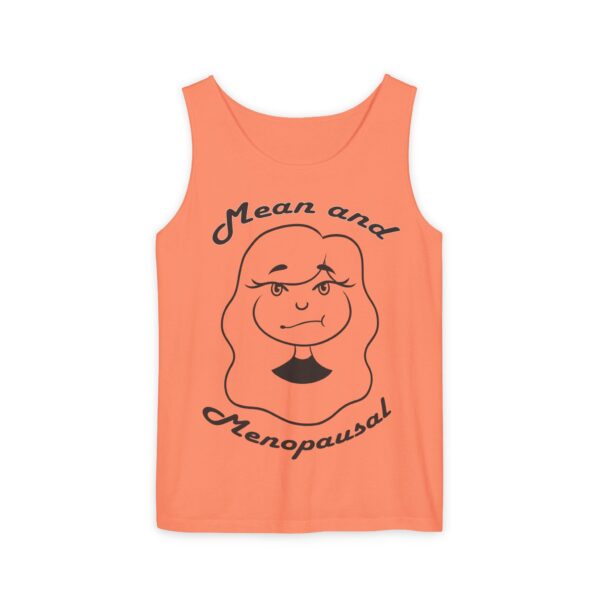 Women’s Tank Top by Mean & Menopausal in Melon – front view
