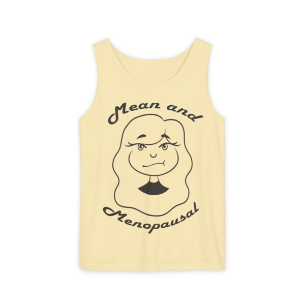 Women’s Tank Top by Mean & Menopausal in Butter Yellow – front view