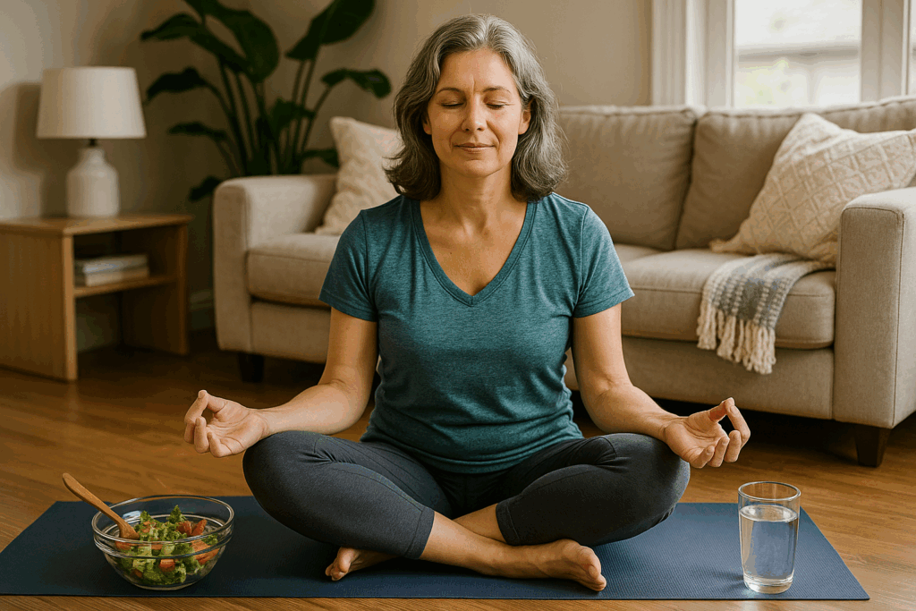 Natural wellness essentials representing holistic women’s health and preventive care in midlife.