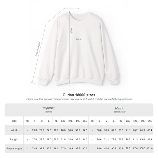 Size Chart - “Warning: Mean and Menopausal – Approach at Your Own Risk” sweatshirt, a cozy and funny statement piece for women embracing perimenopause with humor and attitude.