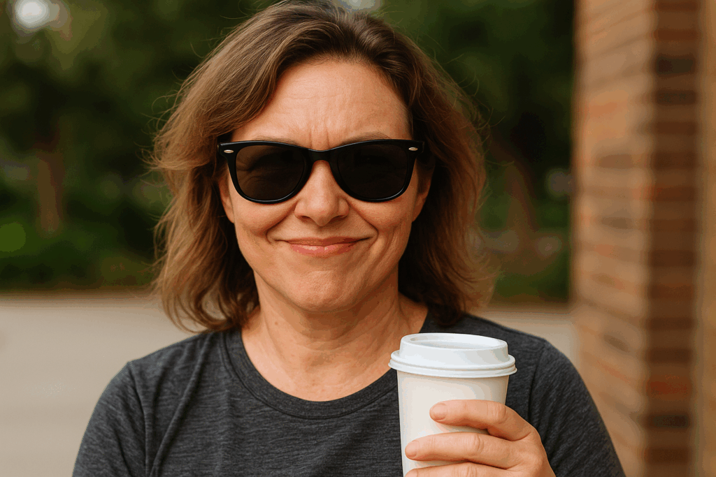 Confident midlife woman with humor and attitude, celebrating strength and authenticity in midlife women’s health.