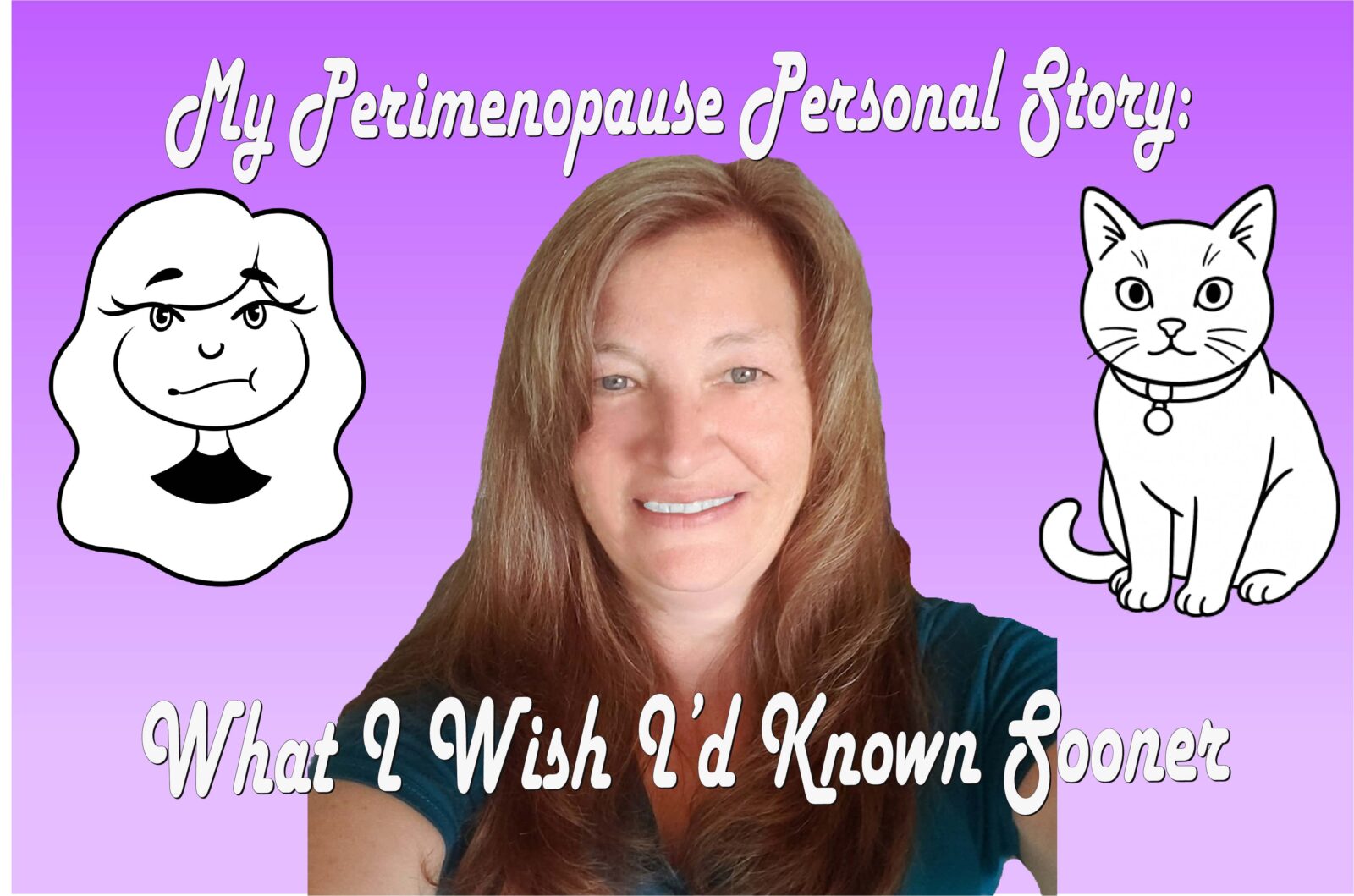 Lorene Brooks smiling, author of a perimenopause personal story blog.