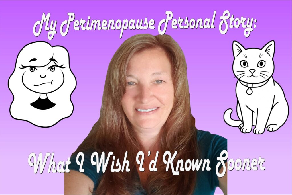 Lorene Brooks smiling, author of a perimenopause personal story blog.