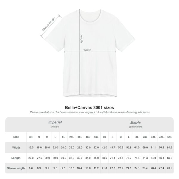Size Chart for the Funny back pain t-shirt with bold text reading “My Back Hurts & I Don’t Give a F***”